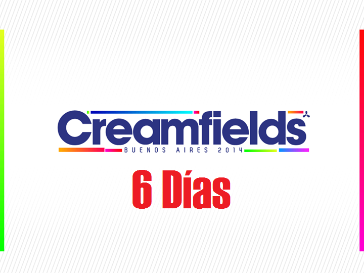nicoesquibel's tweet photo. 6 Dias... Se viene #CreamfieldsBA2014 http://t.co/TKbtGmpuIk