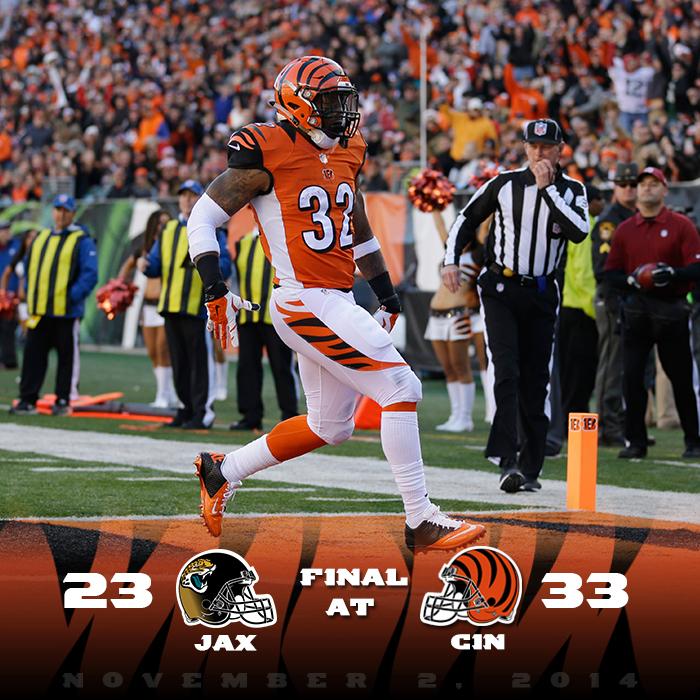 Bengals's tweet photo. FINAL SCORE #JAXvsCIN #LetsRoar http://t.co/644om7QKj4
