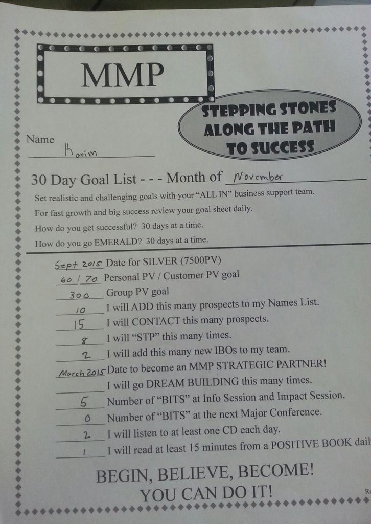 kna4ummp's tweet photo. My goals for this month are set may GOD allow me to stay positive every second of this month. Thanks @smithmmp u rock http://t.co/BSsSIyXR89