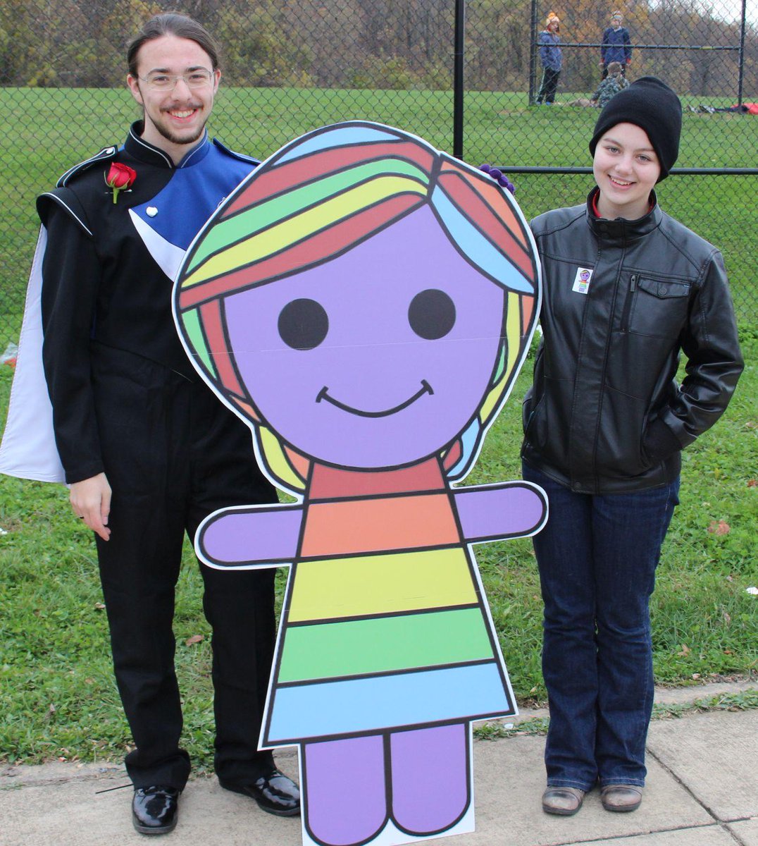 AllietheAlly's tweet photo. @AllietheAlly with students at the Blake Homecoming Game @GLSEN http://t.co/NFMfOSQzQb