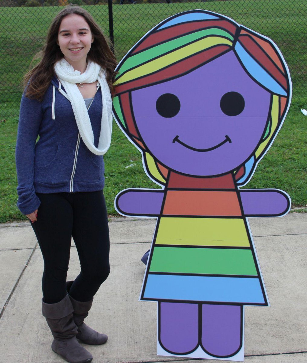 AllietheAlly's tweet photo. @AllietheAlly with students at the Blake Homecoming Game @GLSEN http://t.co/f3JoQ07UFs