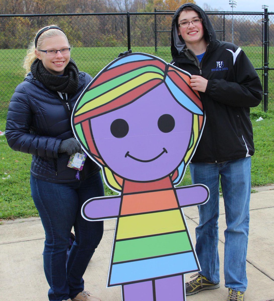 AllietheAlly's tweet photo. @AllietheAlly with students at the Blake Homecoming Game @GLSEN http://t.co/f3JoQ07UFs