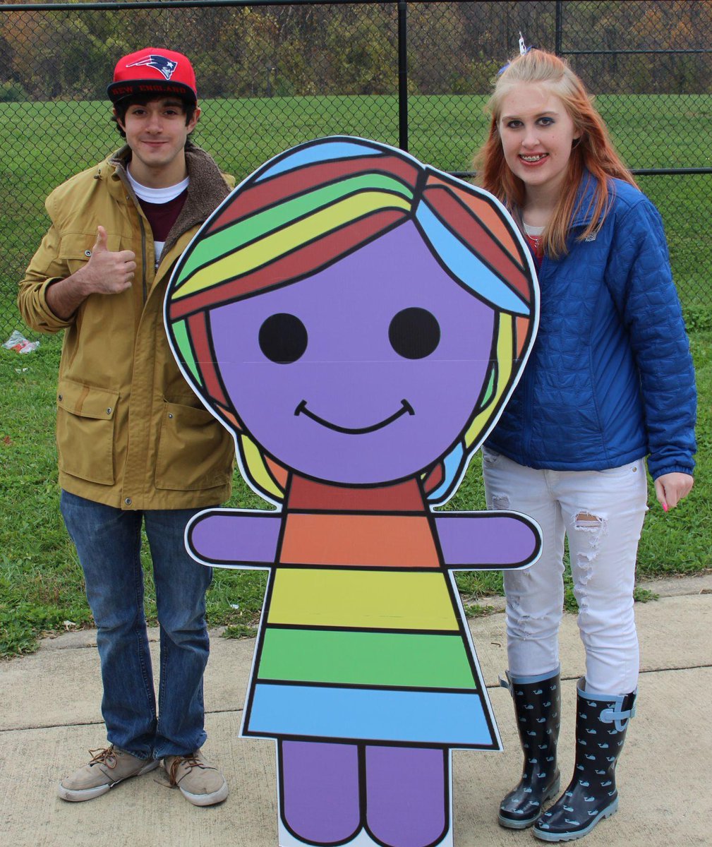 AllietheAlly's tweet photo. @AllietheAlly with students at the Blake Homecoming Game @GLSEN http://t.co/f3JoQ07UFs