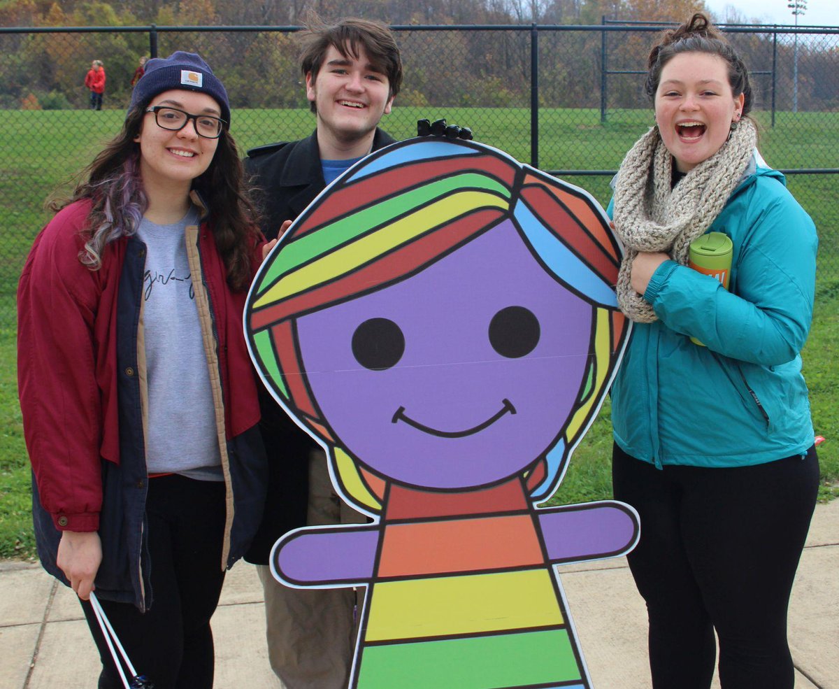 AllietheAlly's tweet photo. @AllietheAlly with students at the Blake Homecoming Game @GLSEN http://t.co/f6nUhrNhYP