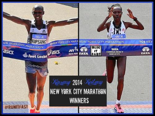 runitfast's tweet photo. Wilson Kipsang &amp; Mary Keitany Win the 2014 #NYCMarathon (Results): http://t.co/1YotwOBXOv #runitfast #marathon http://t.co/BoI1YGBFic