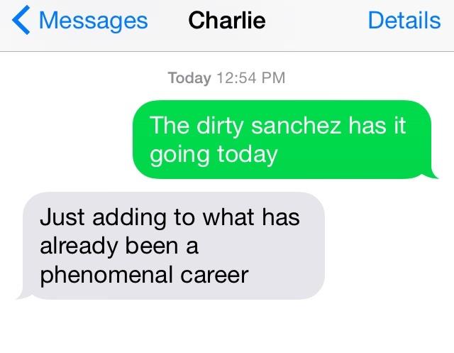 NotChuckRiss's tweet photo. The Mark Sanchez love out in full force today. http://t.co/RQ9oFN67HO