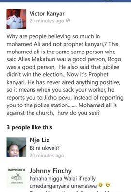 Adyzho's tweet photo. Victor Kanyiri responds to #PrayerPredators @KTNKenya @johnallannamu @MohaJichoPevu http://t.co/YY1T9vdYMl
