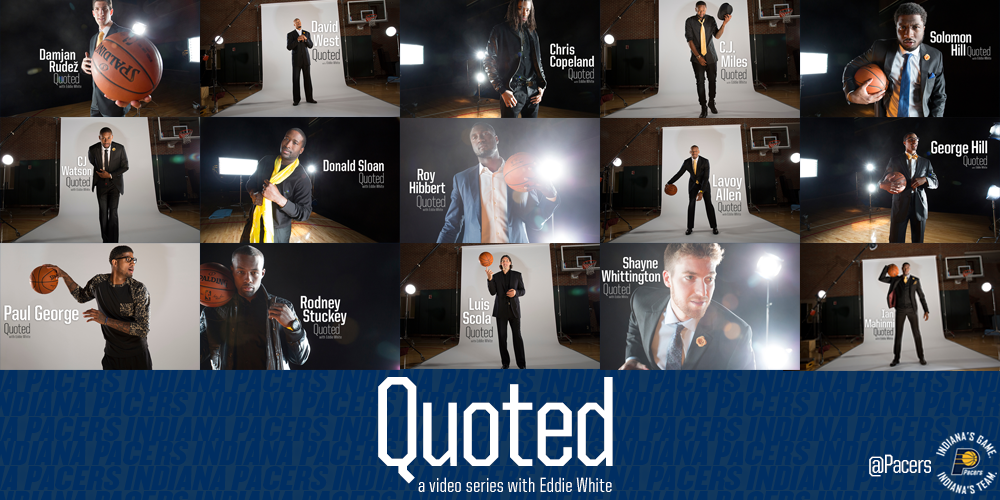 Pacers's tweet photo. Get to know each Pacers player in #Quoted, an all-new video series. Watch full episodes at http://t.co/FRnH5kIU04 http://t.co/ifC1dtk7Ey