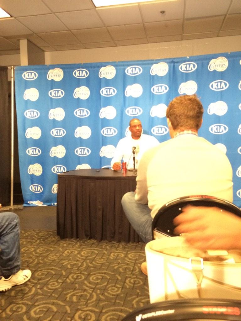 stfromthev's tweet photo. Doc Rivers' pre game interview was interesting. Chilling with the home Ralph Lawler #bingo http://t.co/SApf1L4lyn