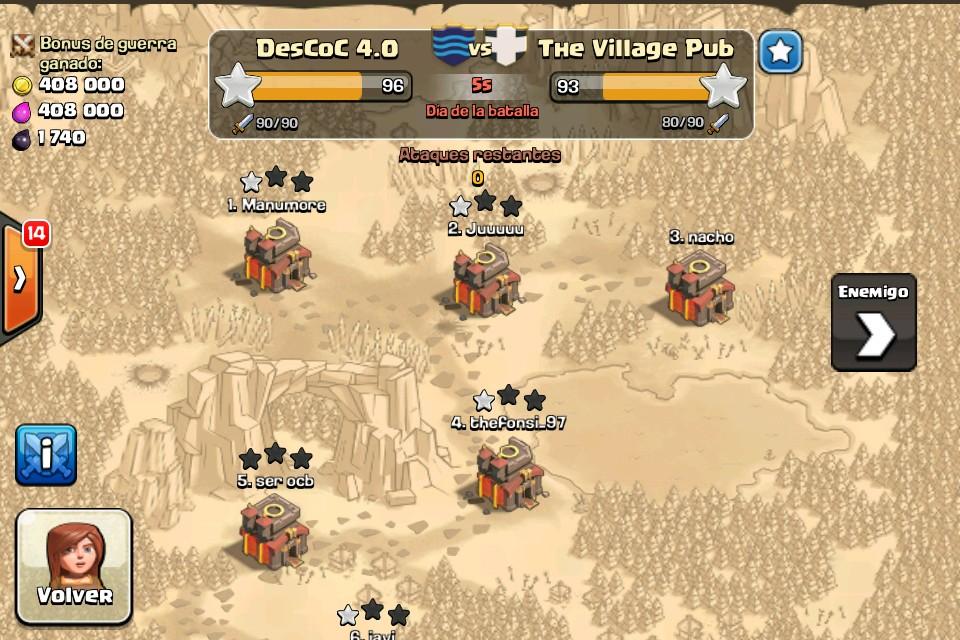 DanielFriasB10's tweet photo. Increíble guerra!!! @Clanes_DesCoC @Descoc4 http://t.co/4sZ4zFn7XP