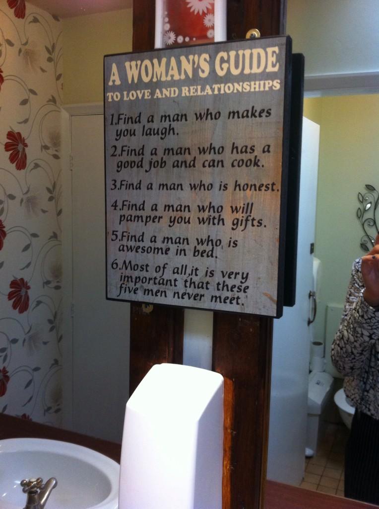 beckscarth's tweet photo. Seen this in the women's toilets at a pub in York. Make me chuckle! http://t.co/xultj0csKl