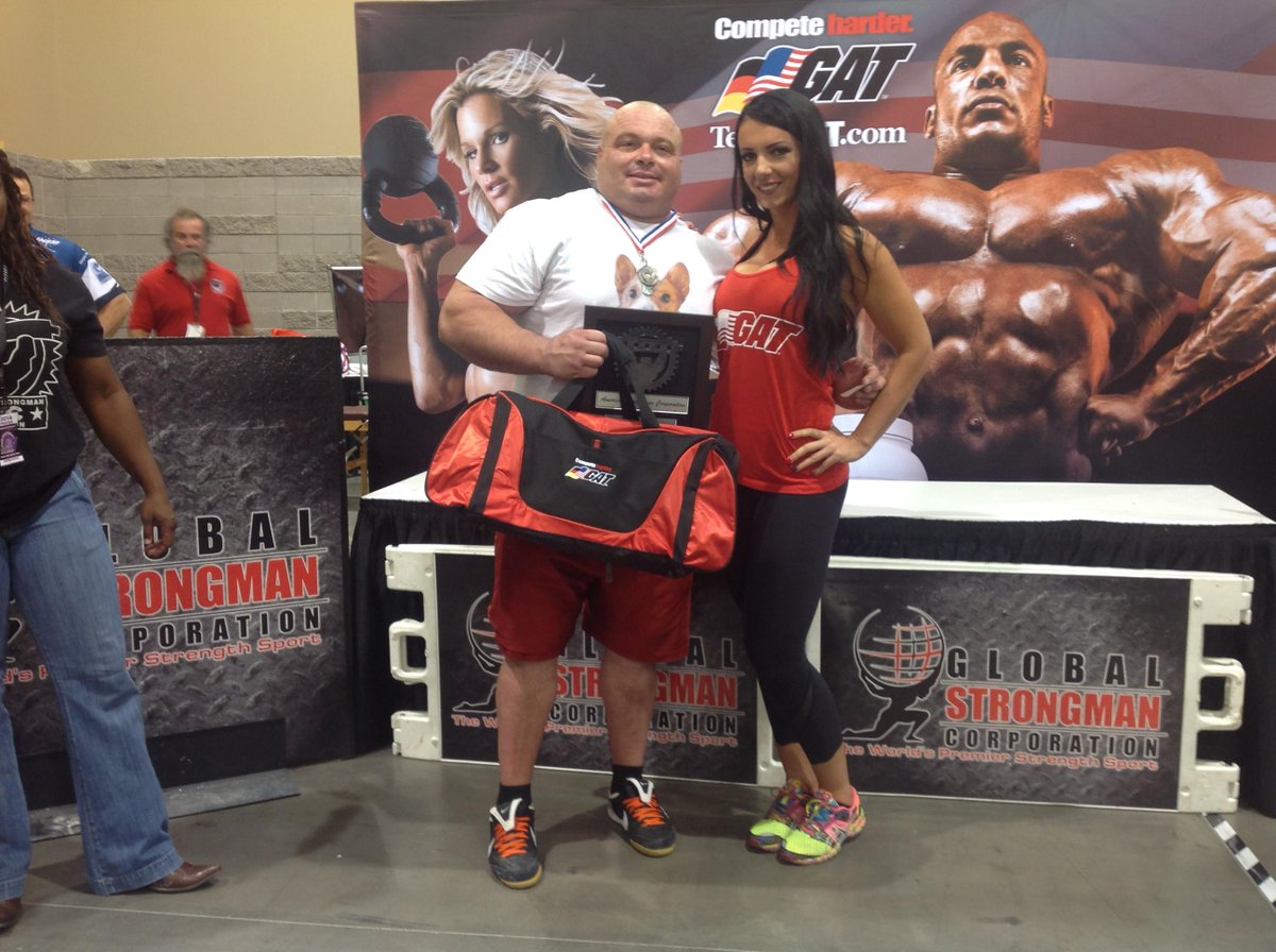 GATSPORTUSA's tweet image. Dimitar Savatinov, Winner of 2014 America&apos;s Strongest Man!   #ASM2014 #@2014ASM #TeamGAT #CompeteHarder