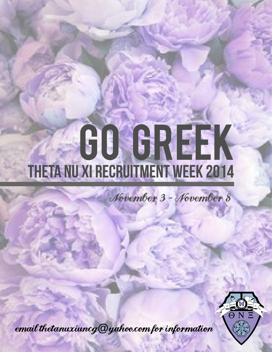 TNX_GAMMA's tweet photo. Recruitment Week is Here! #GoGreek @UNCGCAP @UNCG_SA http://t.co/pmoiiL4C1V