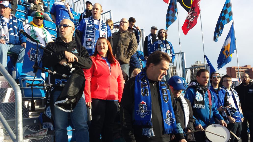 AllSoccerMoms's tweet photo. We love the cheers, the songs, and the taunts. Keep it up @FCESG #yeg #FCyeg @FCEdmontonNow http://t.co/bsKKM8nJma