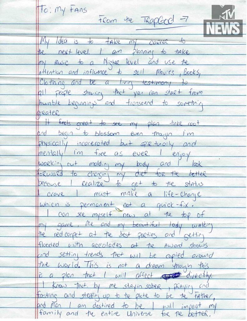 ComeplexMag's tweet photo. just in case you missed it, here's gucci mane's letter to his fans. http://t.co/24x2w2cl86 http://t.co/kTeCEijHCn