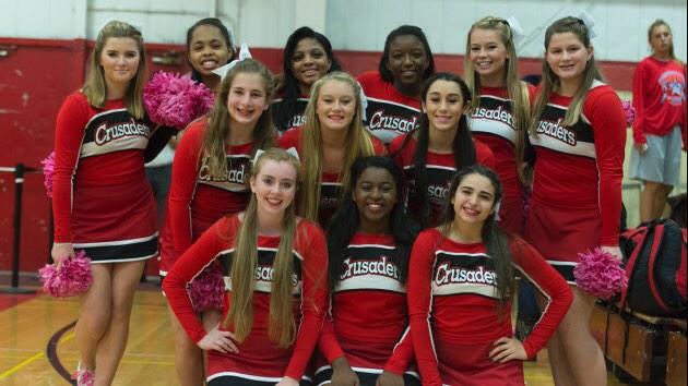 Cheering for Nassau during the Alzheimer's charity basketball game. We cheered for Suffolk too ;)