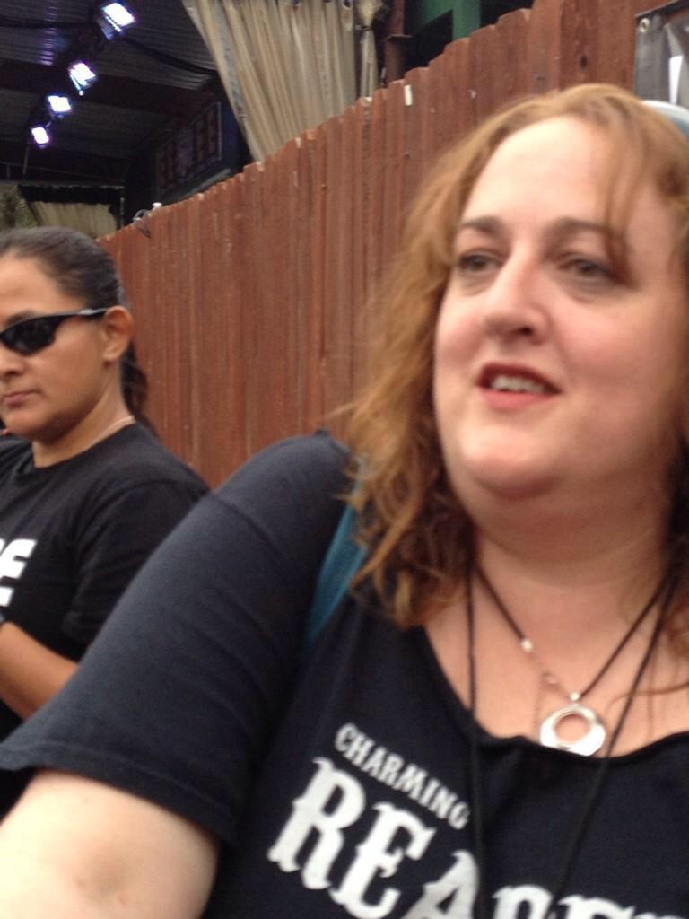 SOAAddictsIR's tweet photo. I've waited a long time to meet @KimFCoates I had to bring the #Irish to Texas. Thanks Kim π #BootRide #AddictsInTX http://t.co/bxf0vPwujz