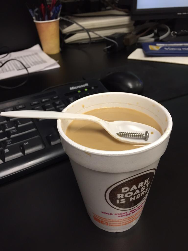 nicholaskida's tweet photo. @Starbucks , @DunkinDonuts gave me with their coffee, looks like I'll be visiting Starbucks a LOT more. @PIX11News http://t.co/VN1jcGhokk