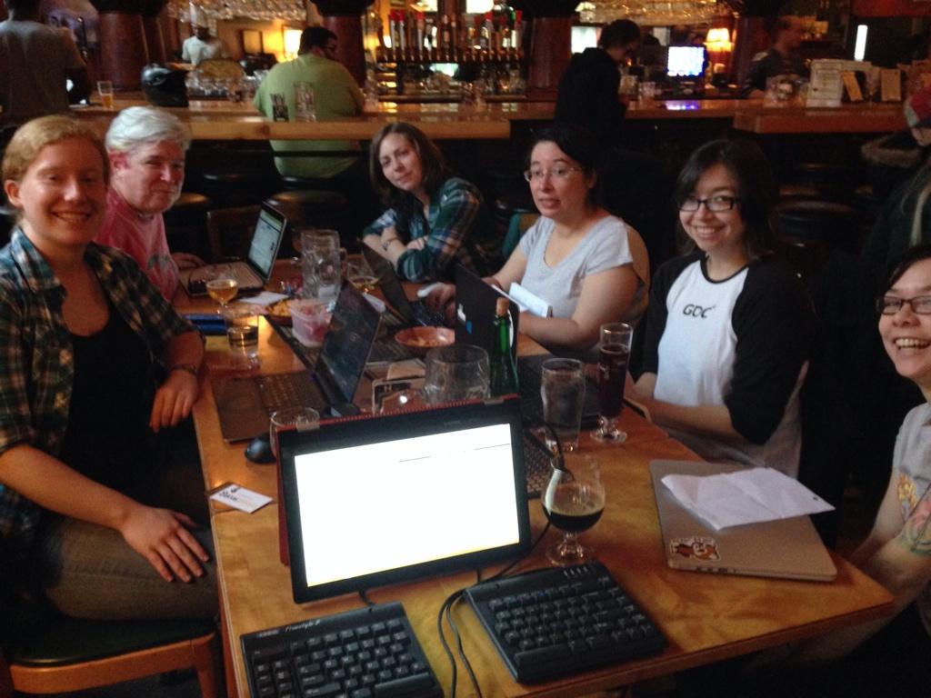 isquiesque's tweet photo. Girl coding meetup. Hopefully the first of many! @Evaliation @gwymff http://t.co/wItFHg2W4m