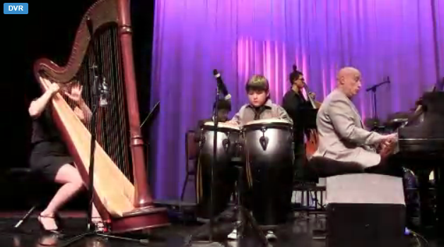 MatthewAGilbert's tweet photo. My son #MaxGilbert playing #congas w/ his grandfather @MikeGarson at a #MusicHeals concert in #LagunaWoods #CA today! http://t.co/exf7VxapZ5