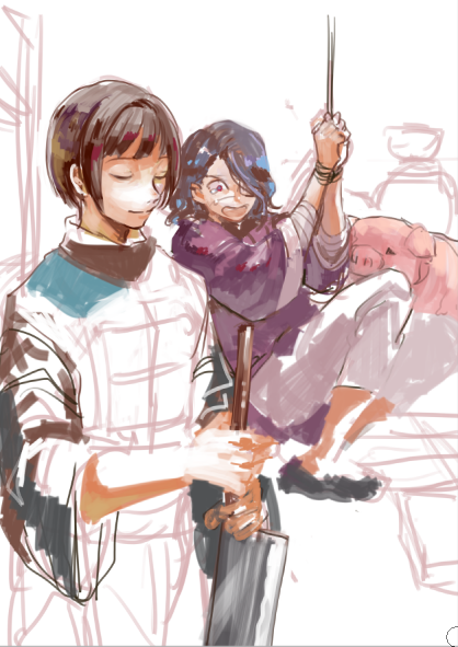 「こんなの描いてる場合じゃないと途中で我に返る。今日になってチャイナ描き出すくらい」|弱のイラスト