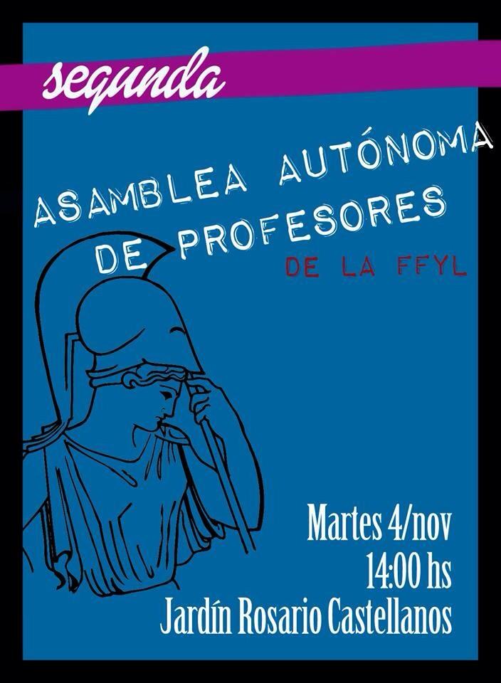 Los académicos de Filosofía y Letras-UNAM organizándose.
Sigan la cuenta <a href="/profesfilos/">Asamblea Autónoma de Profesores de la FFyL</a>