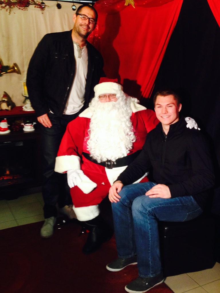 CurtisLazar95's tweet photo. Best Sunday night ever! @CPhillipsFour took me to see Santa Claus so I could tell him what I want for Christmas!! http://t.co/DUBOuYLCBL