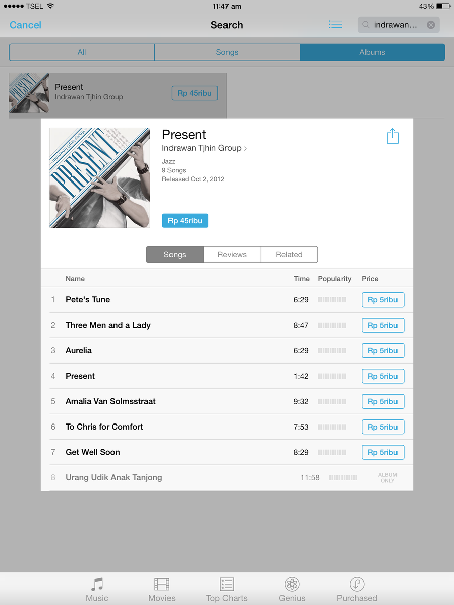 ITG_music's tweet photo. after 2 years of direct indie selling. "Present" by Indrawan Tjhin Groups is finally onliine. http://t.co/A5c8Kdv0c8