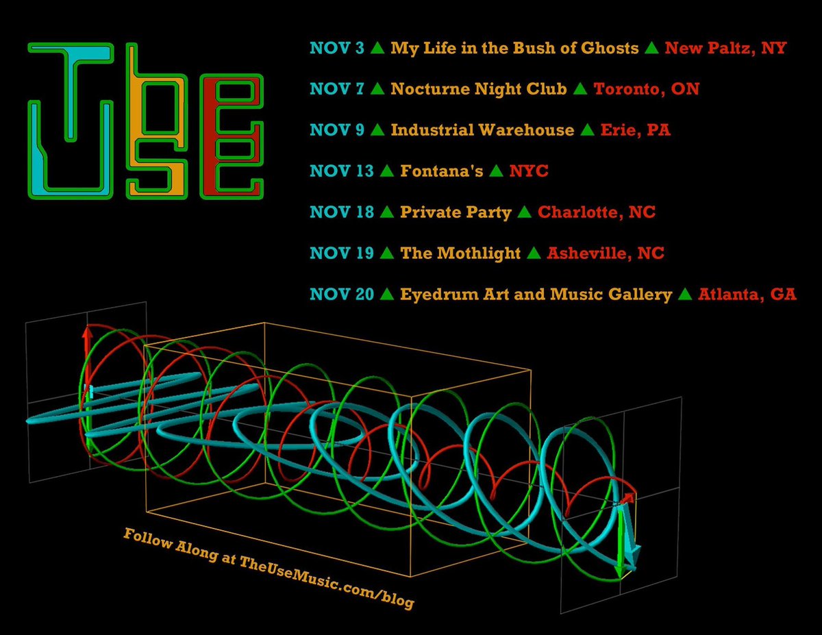 Alrealon's tweet photo. The Use US/Canada Tour! Starting tomorrow! @MDurek #TheUse #Live #Tour #Electronics #Experimental #Beats #Genius http://t.co/0R0XgwlRvu