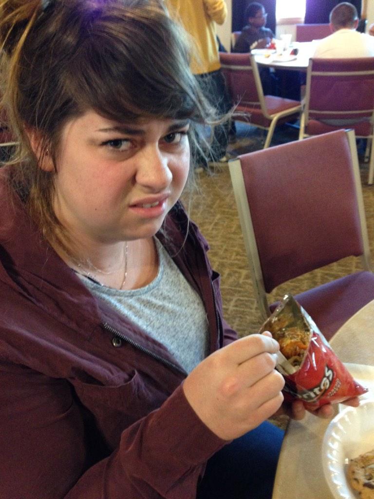 GONCband's tweet photo. Last night one of our guitarists, @MeganflipnJones had her first walking taco. She said A+ http://t.co/Ng92bmnsPc