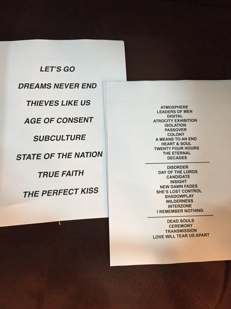 peterhook's tweet photo. Muchas Gracias Mexico City AMAZING gig tonight @CuervoSalon we will be back, here are the setlists, next stop Austin! http://t.co/9TTVFWkjwP
