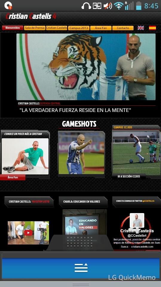 #Ccastells4 Buongiorno!! Il mio sito web e tutte le informazioni della mia carriera esportiva. cristiancastells.com