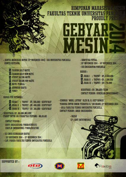 Kontes motor <a href="/SEMA_FTKMUP/">SEMA FT-KMUP</a> 14-15 November, pendftaran sudah dibuka hub. 082112525348/08990055062.