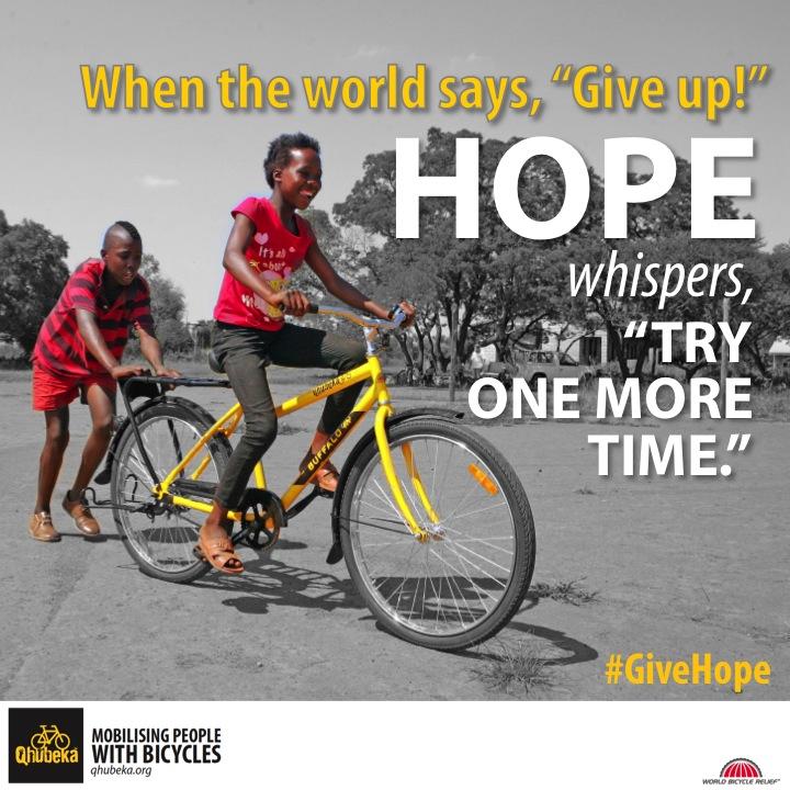 Qhubeka's tweet photo. Try one more time. #MondayMotivation #GiveHope http://t.co/SzxLLXzMxz