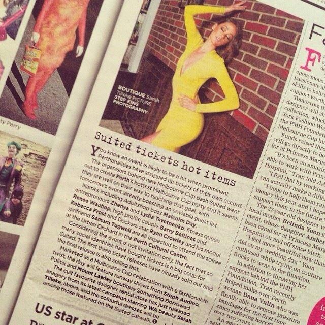 sbperth's tweet photo. Excited to see us featured in the @thewest_com_au today, supporting #perths hottest new #MelbourneCup event #suited X http://t.co/GdXp2v8cJk