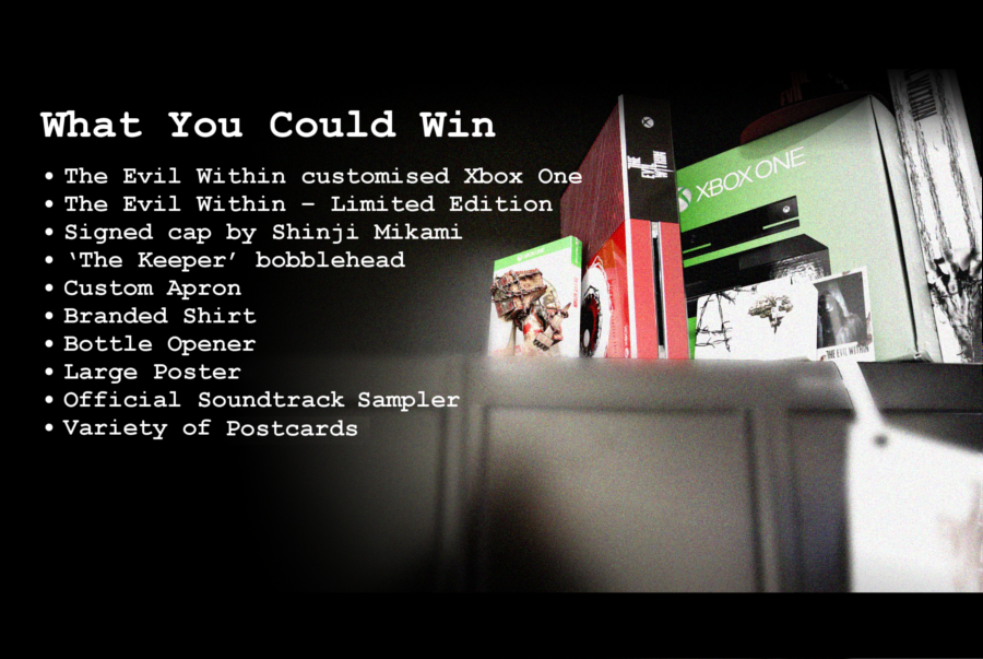 #TheEvilWithWin Competition!

Retweet &amp; you could WIN a custom <a href="/TheEvilWithin/">The Evil Within</a> #XboxOne &amp; a host of other prizes!
