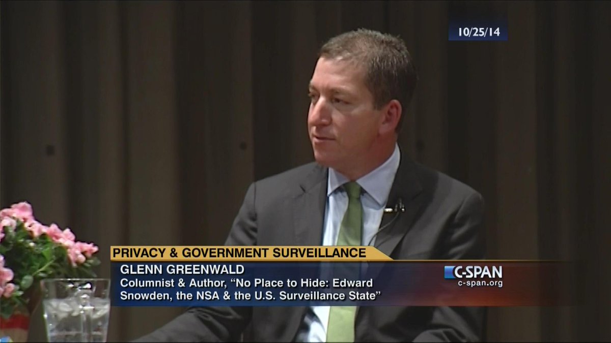 cspanJeremy's tweet photo. CLIP: "Nobody should use Facebook." - @Ggreenwald is asked why Snowden doesn't use Facebook. http://t.co/biH4ToG27N http://t.co/YpEDoRXpoc
