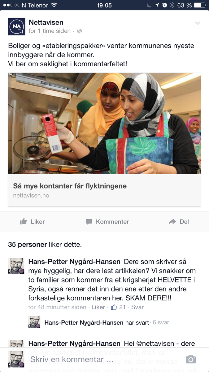 hpnhansen's tweet photo. Fjernet dere den her @Nettavisen? Det var enda godt. Hva ønsker dere å oppnå med slike saker egentlig? http://t.co/Okfc9OEWpV