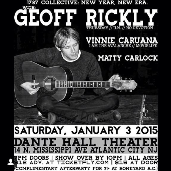 Our singer @lilmattyc is playing the Dante Hall Theatre in Atlantic City, NJ w/ <a href="/GeoffRickly/">Geoffrey Rickly</a> and @vinniecaruana RT RT