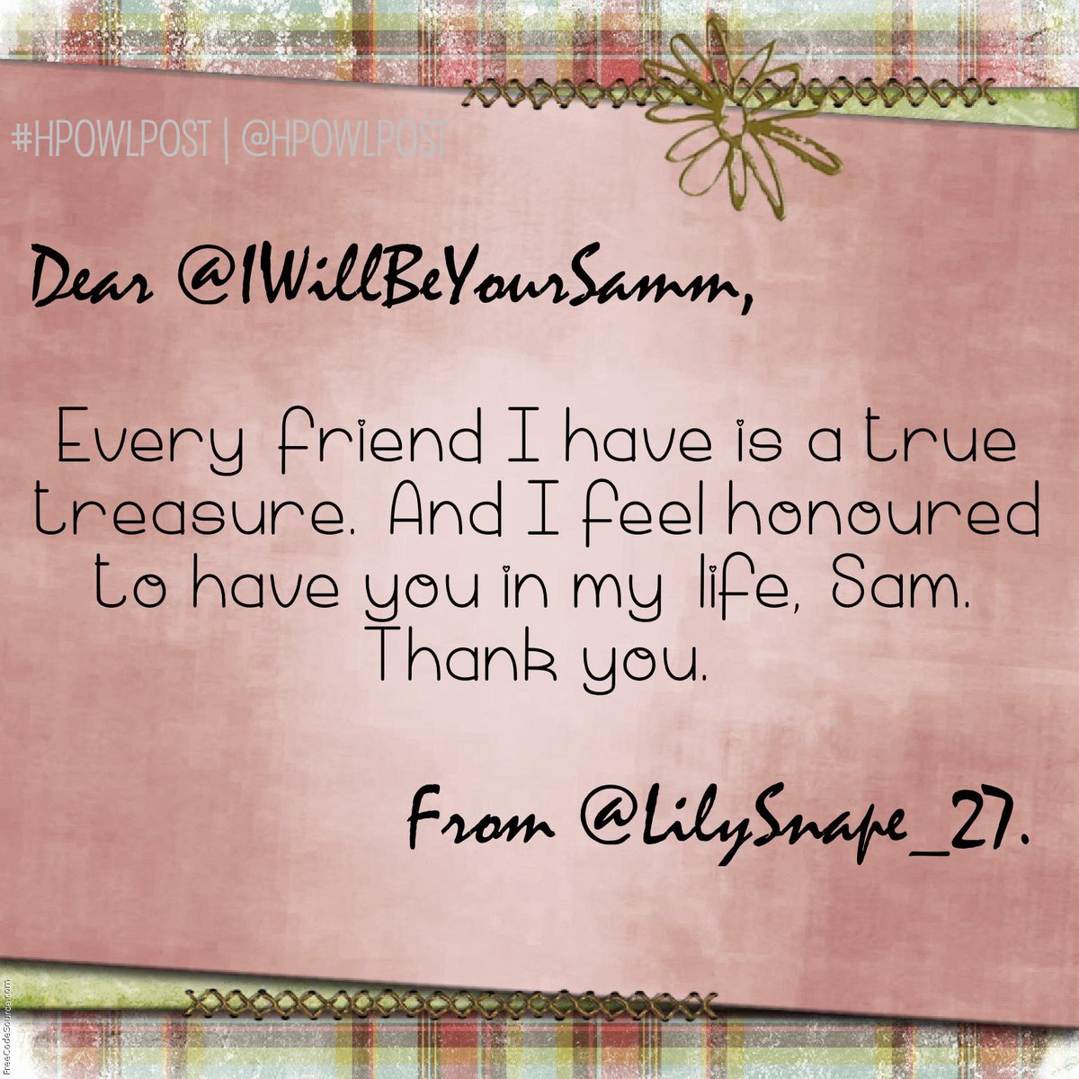 HPOwlPost's tweet photo. #HPOWLPOST - YOU HAVE MAIL, @IWillBeYourSamm! http://t.co/2UpE86drYR