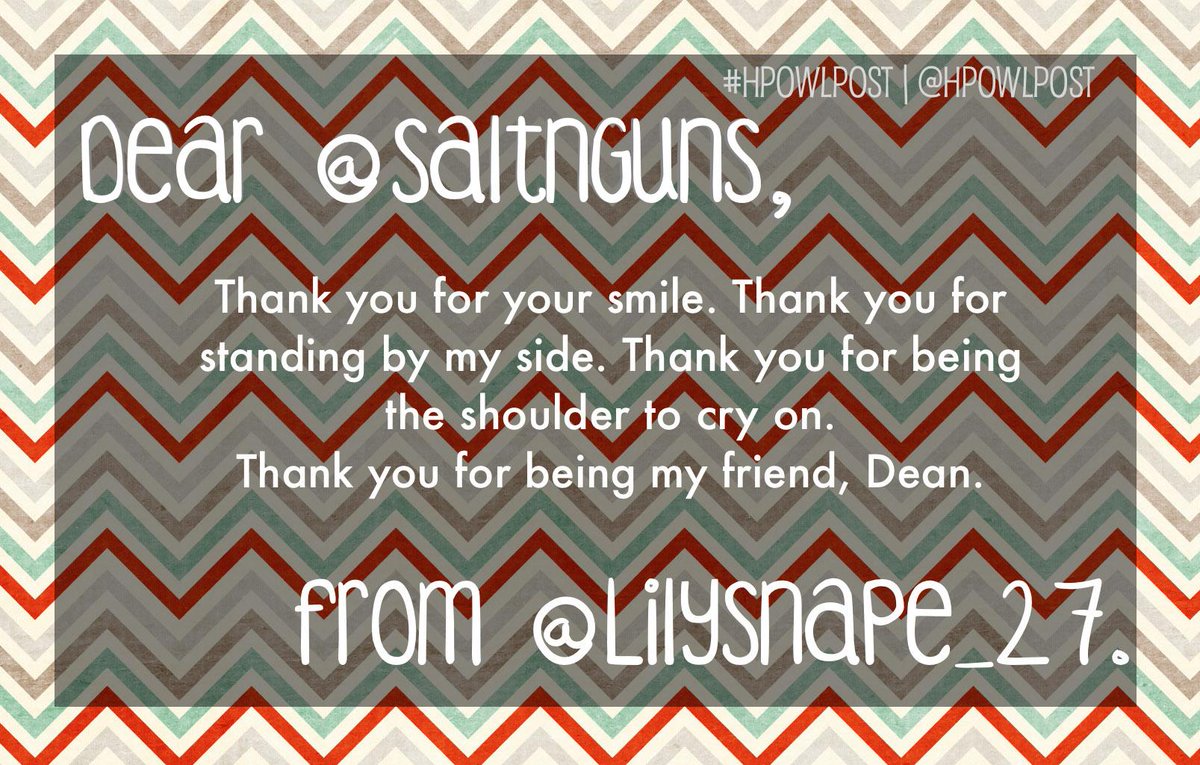 HPOwlPost's tweet photo. #HPOWLPOST - YOU HAVE MAIL, @SaltNGuns! http://t.co/OtKZ5C9rJp