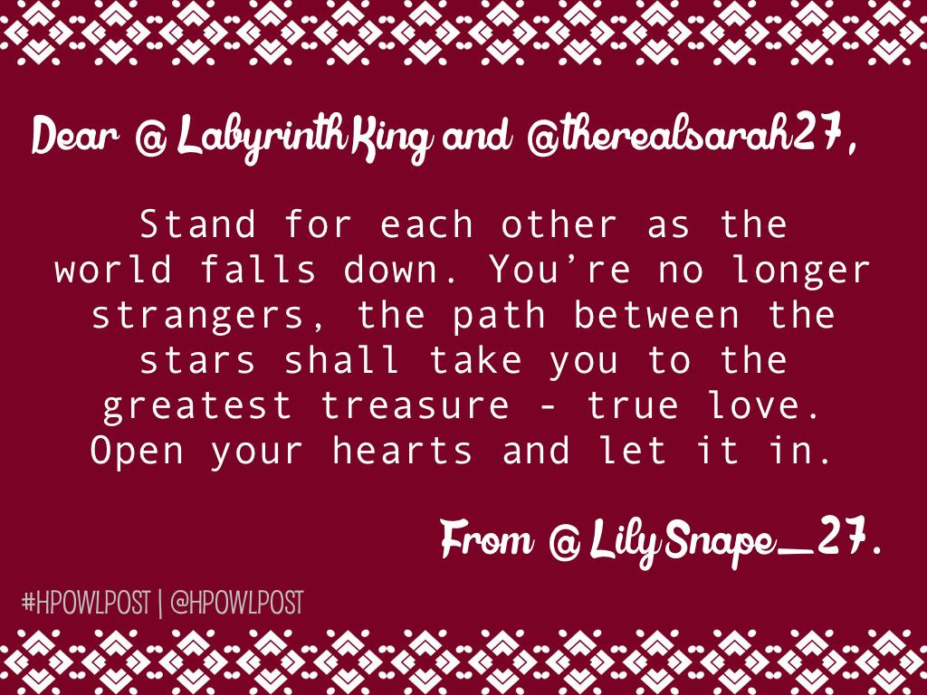 HPOwlPost's tweet photo. #HPOWLPOST - YOU HAVE MAIL @LabyrinthKing and @therealsarah27! http://t.co/miRDDyy6TQ