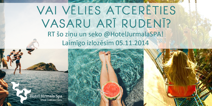 Vai jau paspēji piedalīties konkursā? Seko <a href="/HotelJurmalaSpa/">Hotel Jurmala SPA</a> un RT šo ziņu, ja vēlies atcerēties saulaino vasaru!