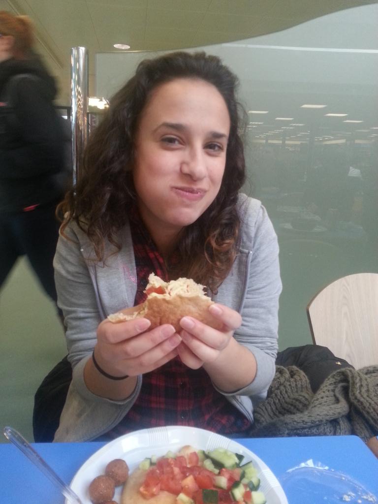 Falafel lunch was a winner. Especially with @trayabes.