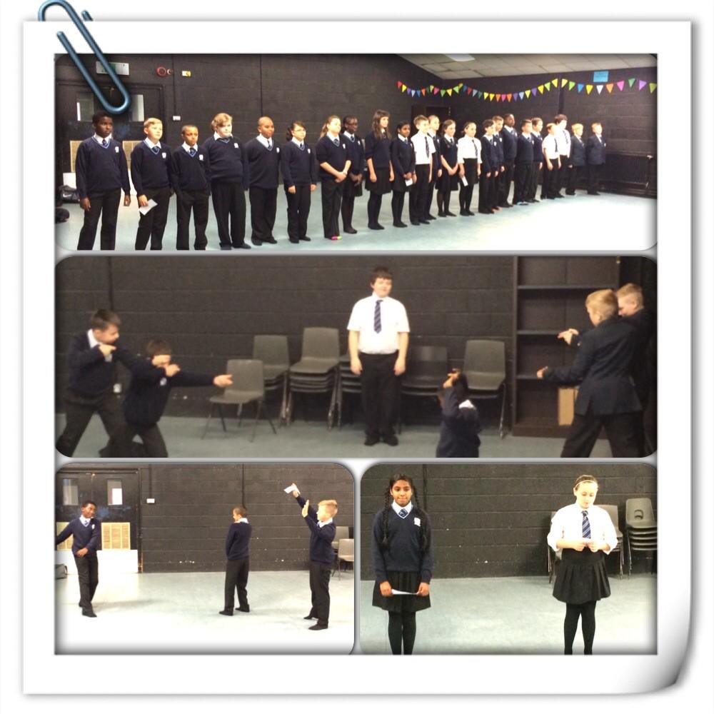 7A preparing for their debut assembly this Thursday. #courage