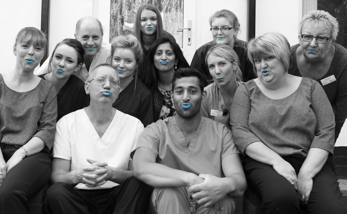 Here we all are supporting mouth cancer awareness month! 
#MCAM14 #bluelipselfie #dentistry