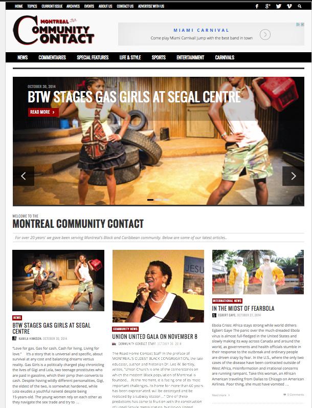 Fuel for the future: new CONTACT website:montrealcommunitycontact.com