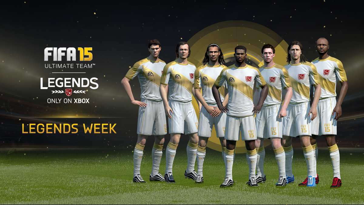EASPORTSFC's tweet photo. It's #LegendsWeek! Each day we'll be giving away 1 untradeable #FUT Legend on @Xbox. 1st giveaway begins in 15mins! http://t.co/sisg2JknXM