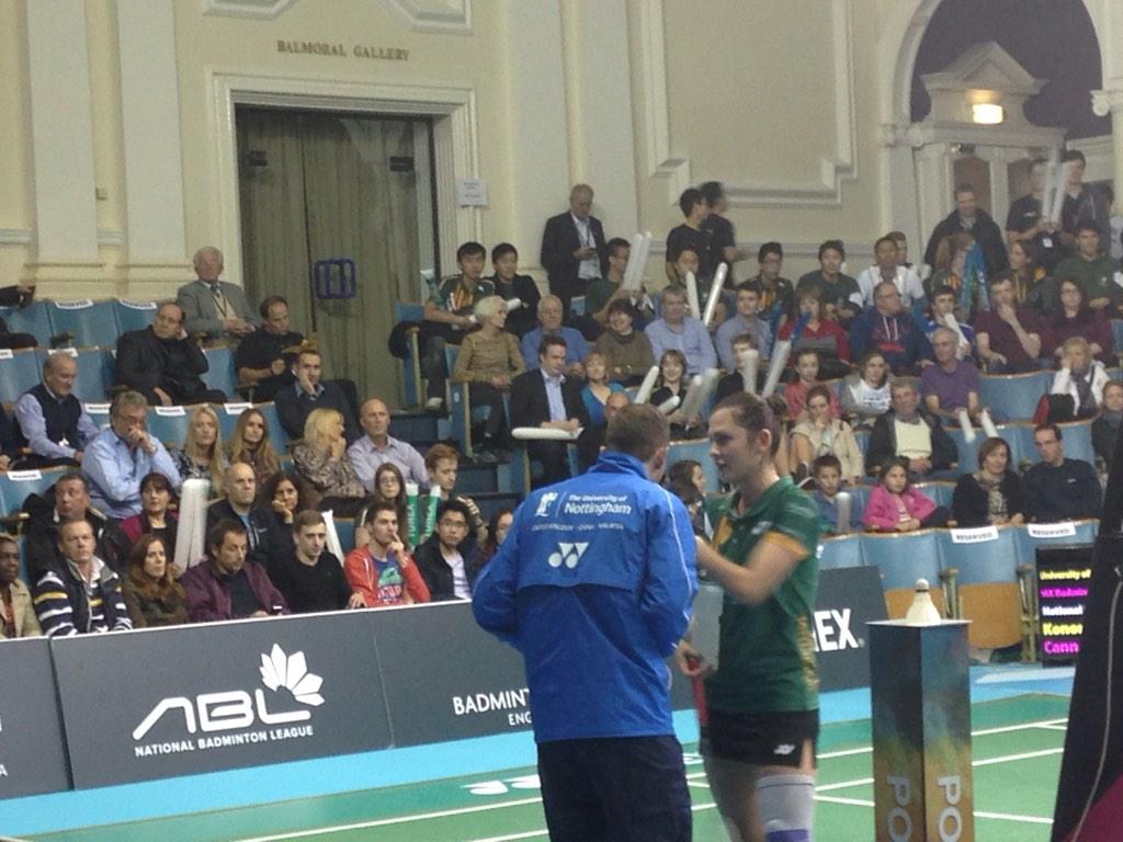 A strong start for Olga Konon for UoN 2-0 vs Elizabeth Cann in the women's singles #UoNvMk #NBL