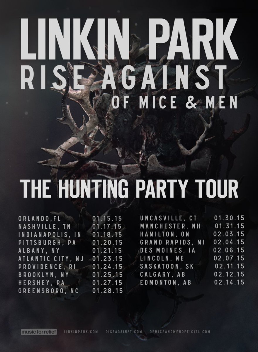 Linkin Park Who S Coming Thehuntingpartytour W Riseagainst Omandm Tour Dates At Http T Co Jidoblekrj Http T Co Glj5q1hnut